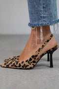 Ambra™ | Leopard Print Heels with Back Strap