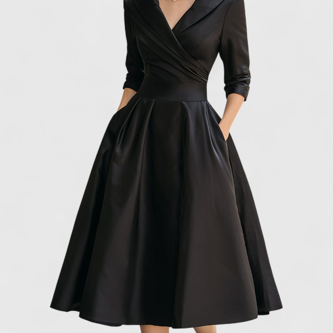 Rosalie | Elegant midi dress with a subtle shine