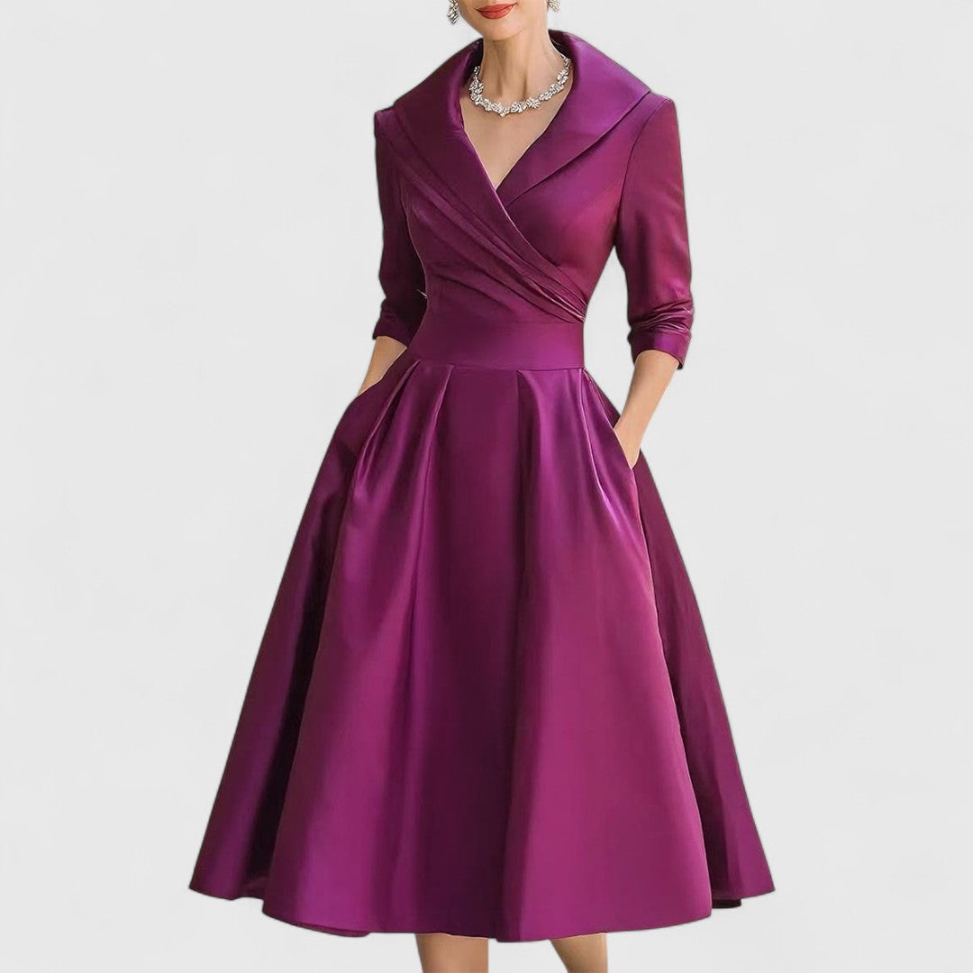 Rosalie | Elegant midi dress with a subtle shine