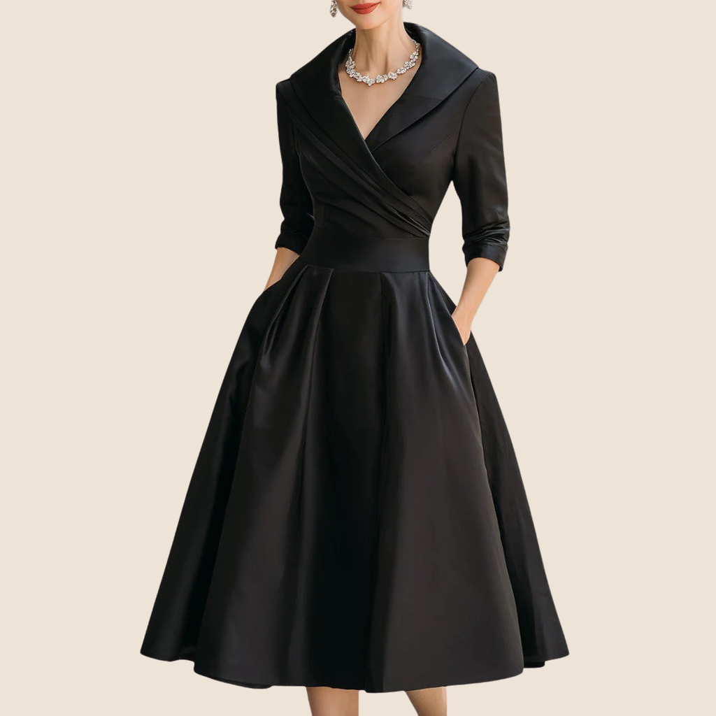 Rosalie | Elegant midi dress with a subtle shine