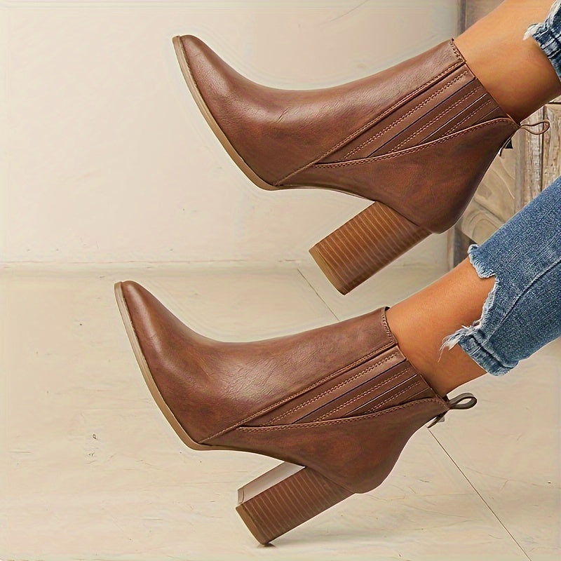 Eva™ | Elegant and Comfortable Block Heel Ankle Boots