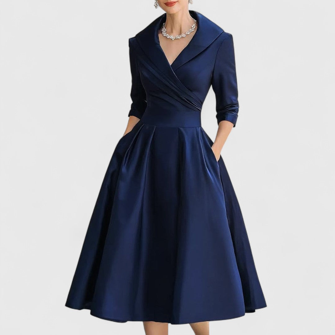 Rosalie | Elegant midi dress with a subtle shine