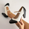 Amy™ | Elegant Two-Tone Heels with Comfortable Heel