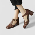 Dalal | Orthopedic T-Strap Block Heels