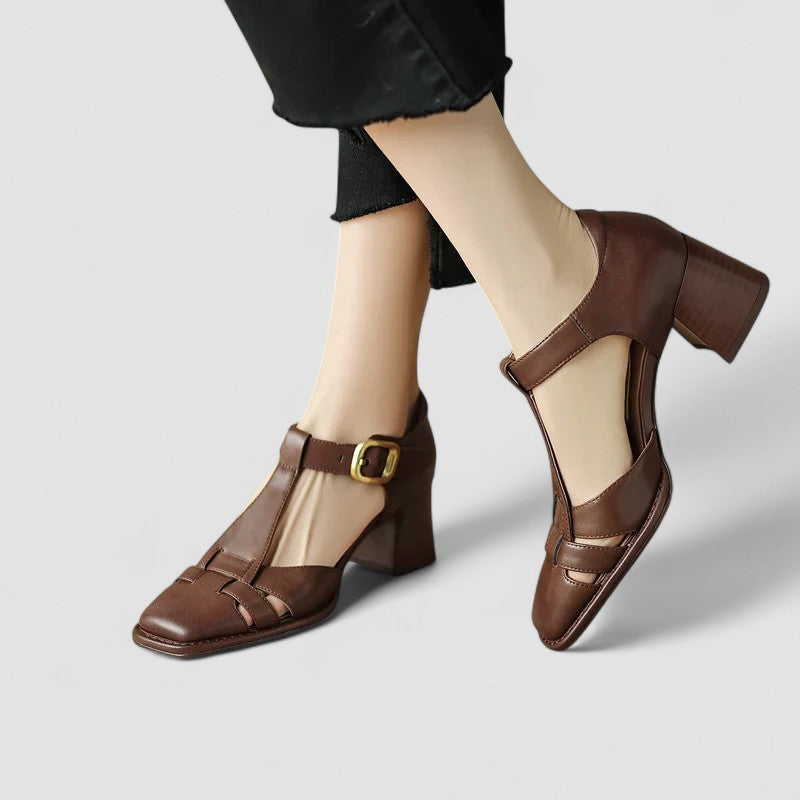 Dalal | Orthopedic T-Strap Block Heels