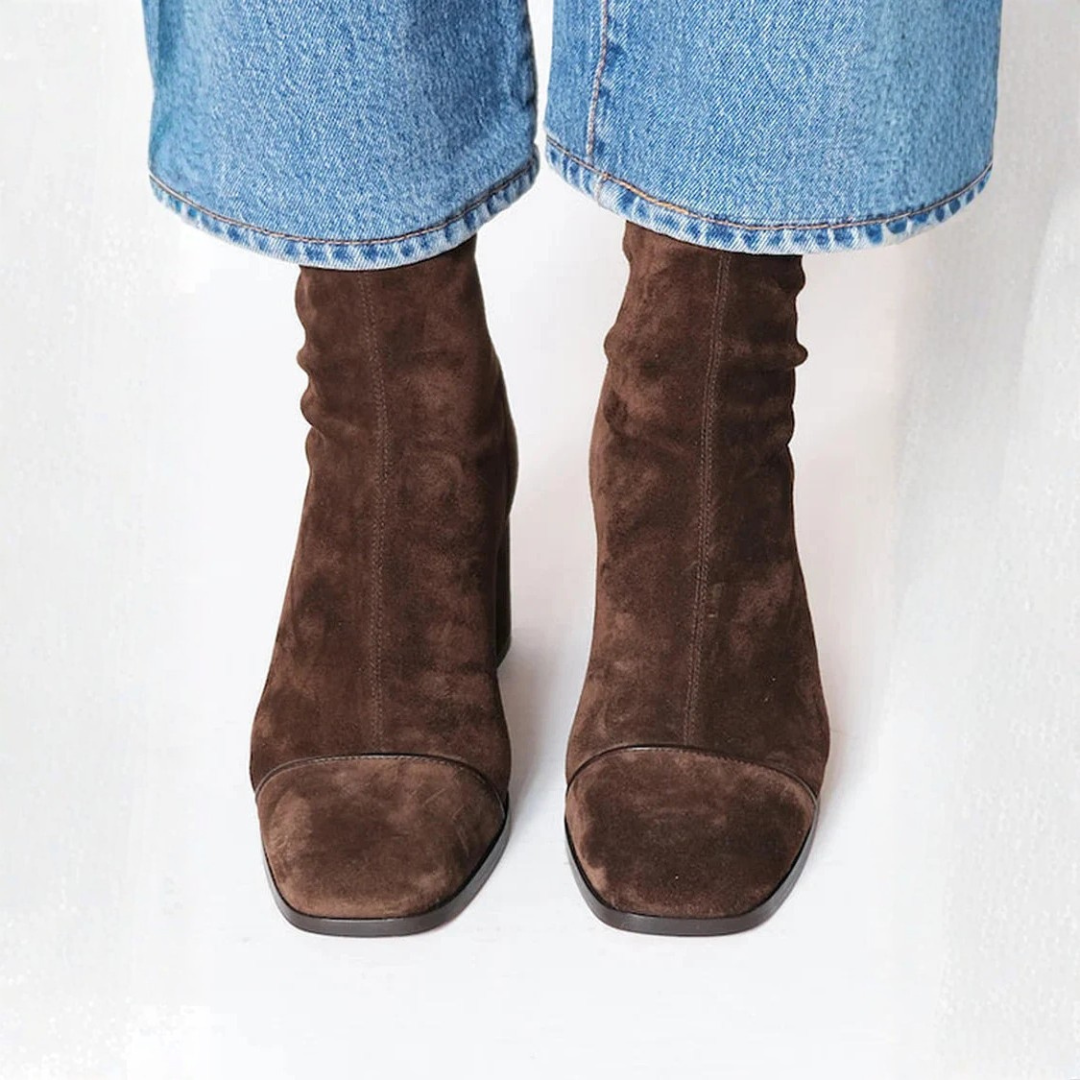 Isaline - Elegant Ankle Boots with Square Heels