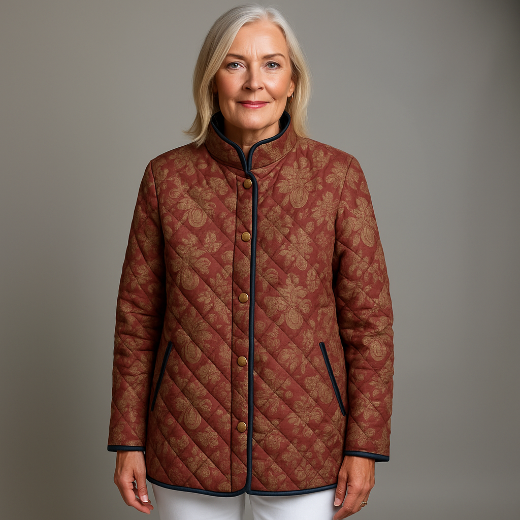 Elle | Retro Floral Print Women's Jacket