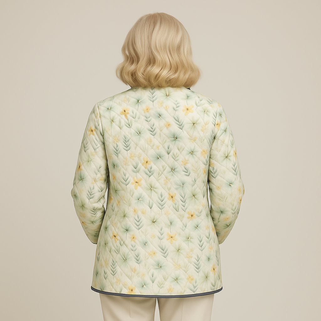 Elle | Vintage Floral Art Print Jacket for Women