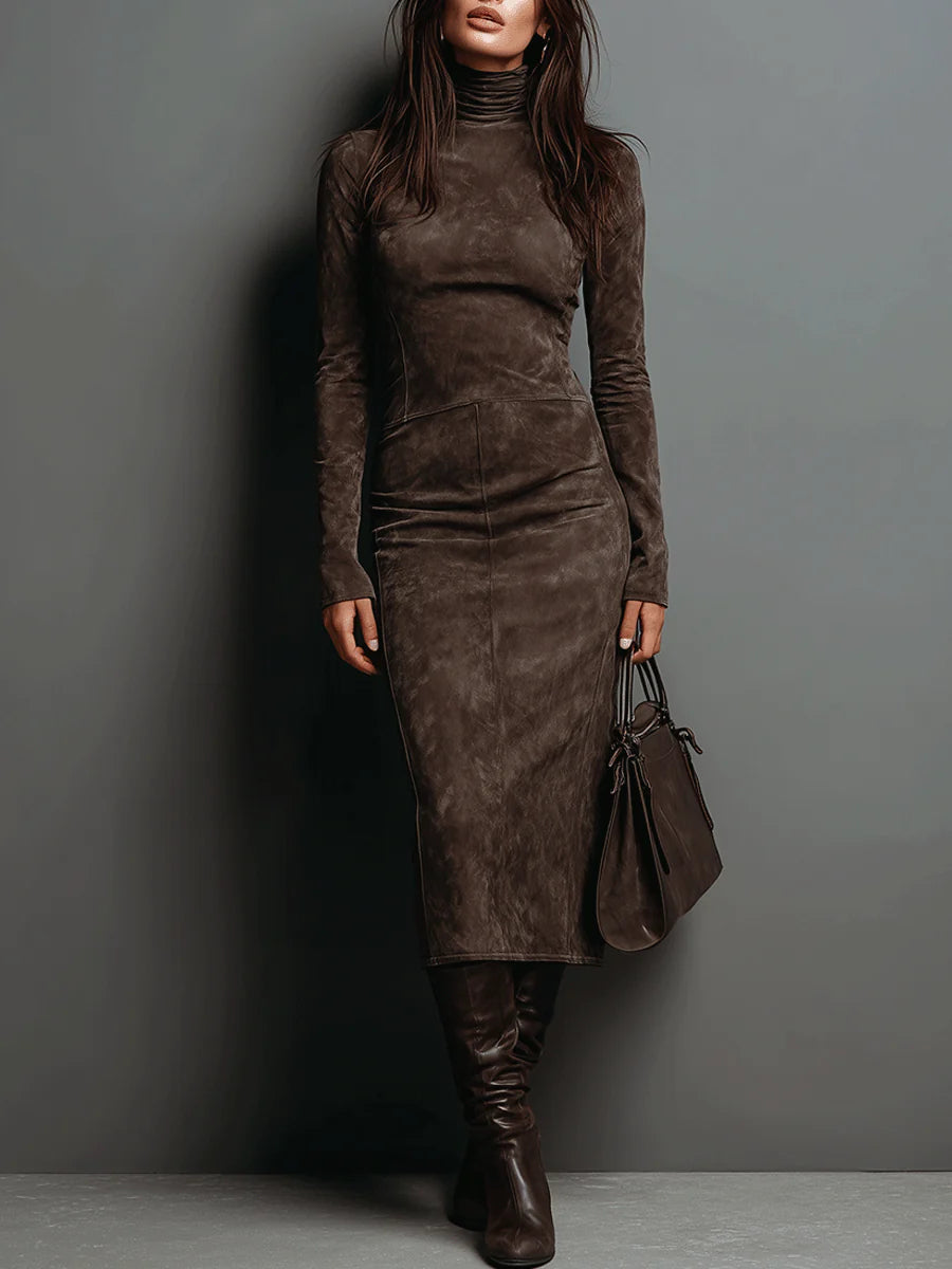 Giada | Suede Midi Dress