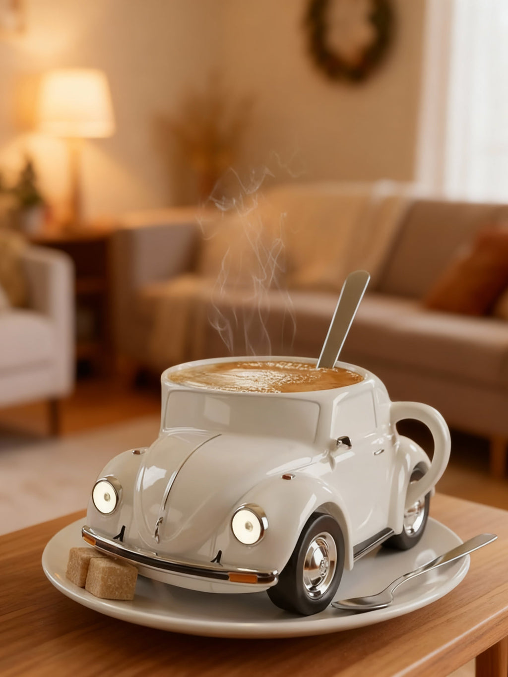 MOTOCUP | WHITE CAR COFFEE MUG