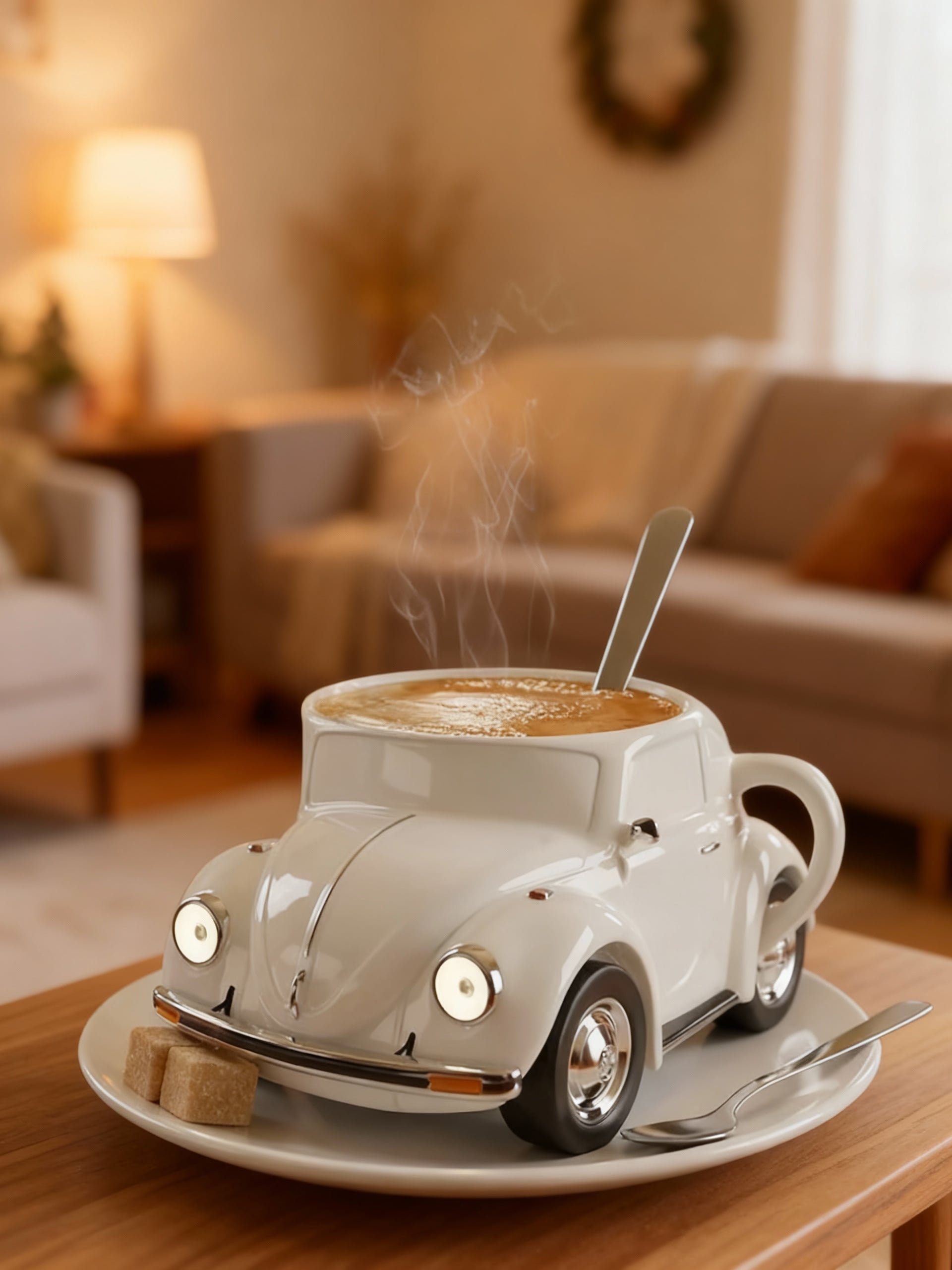MOTOCUP | WHITE CAR COFFEE MUG