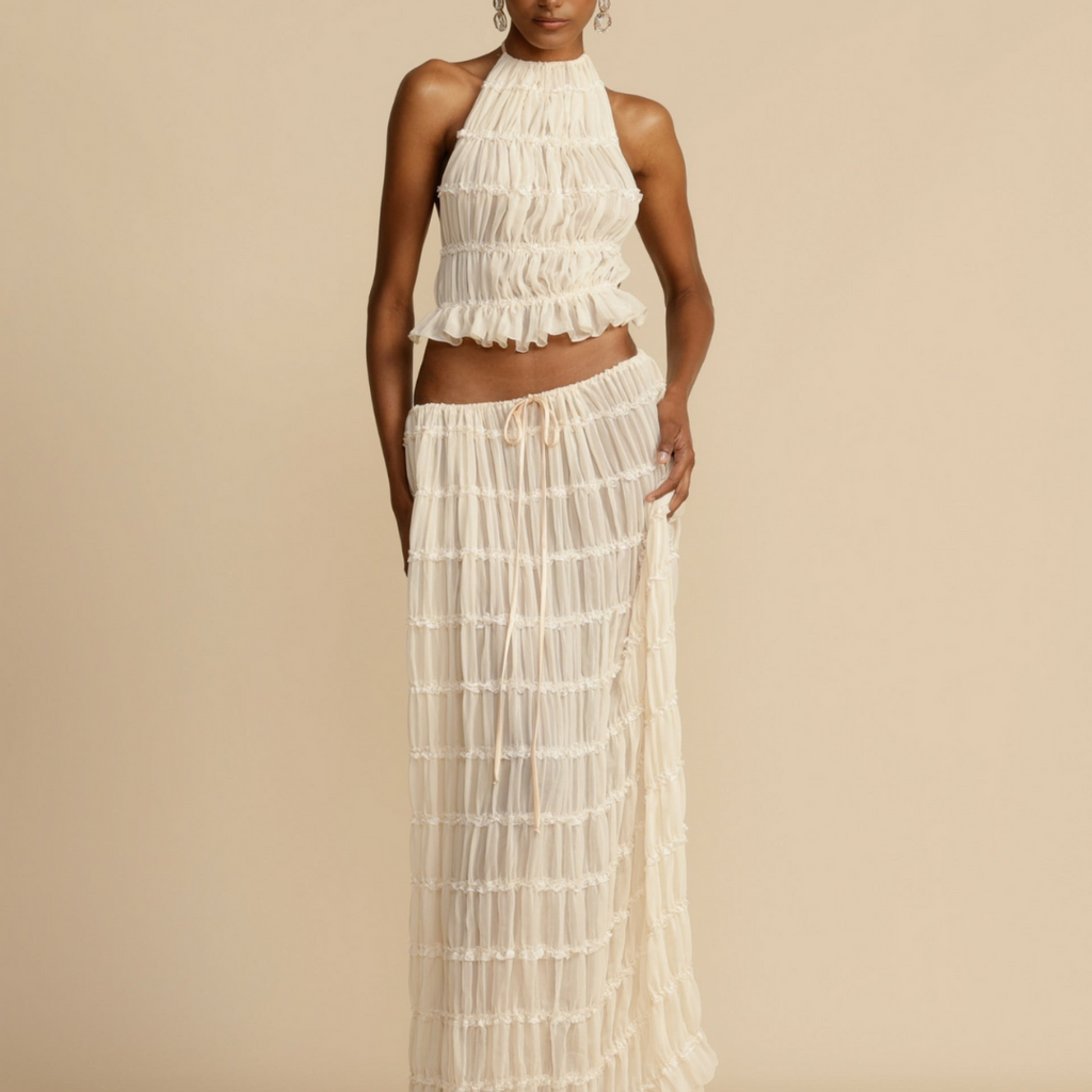 WENDY -  Halter Top and Skirt Set