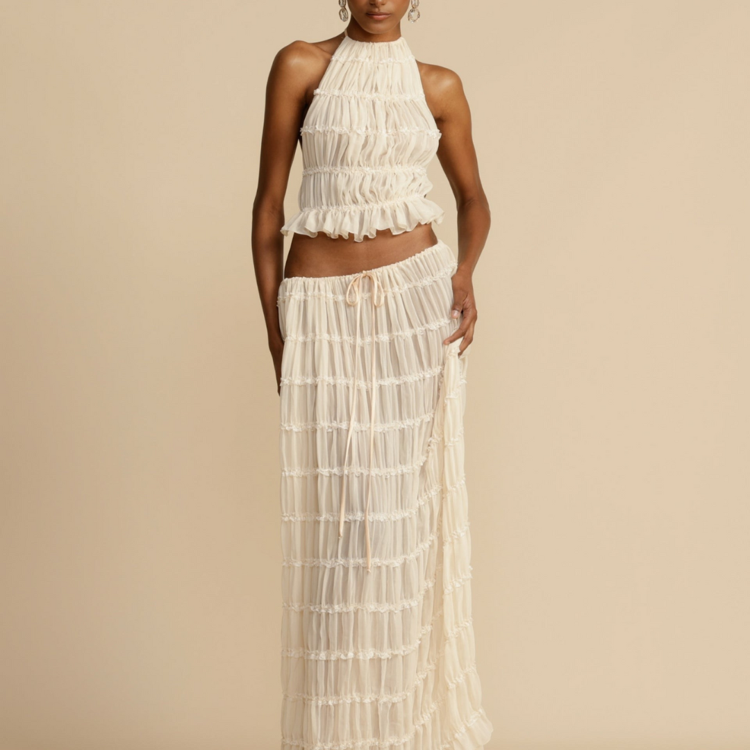WENDY -  Halter Top and Skirt Set
