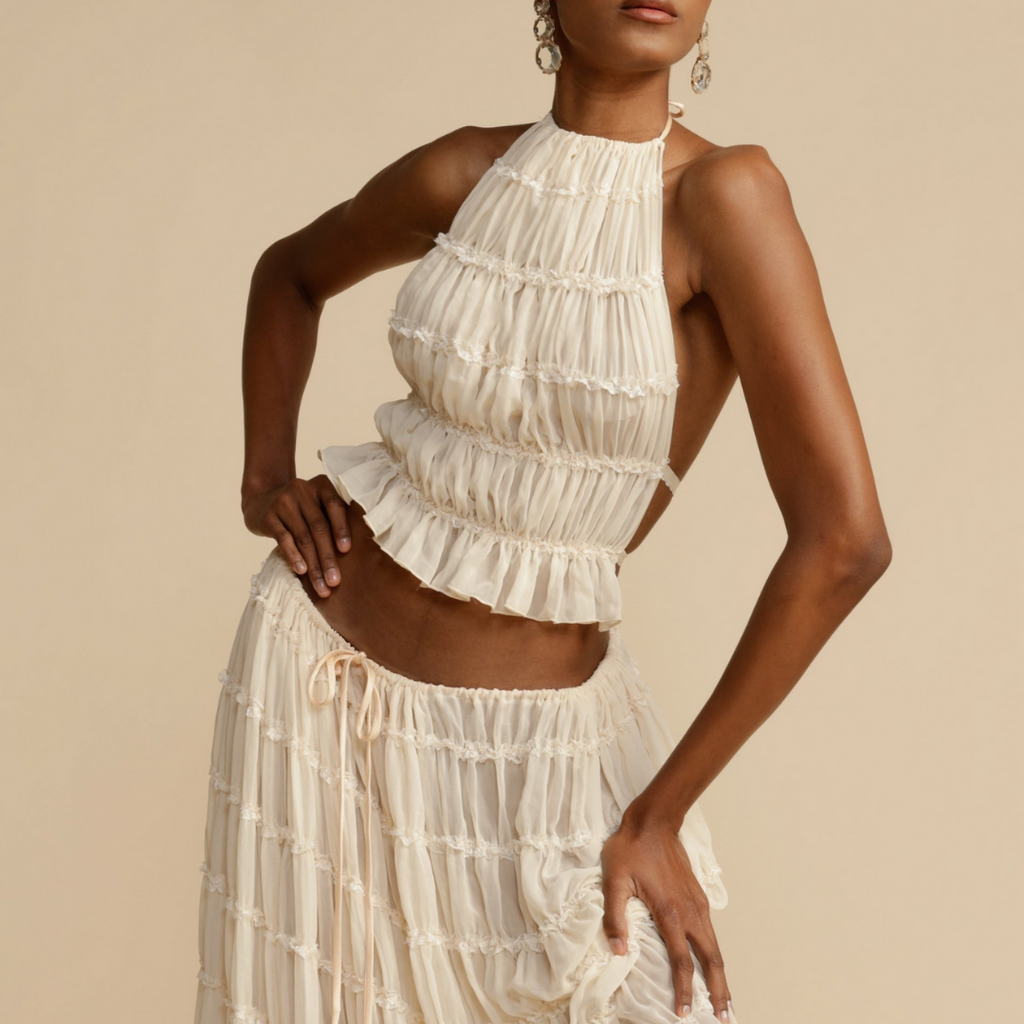 WENDY -  Halter Top and Skirt Set