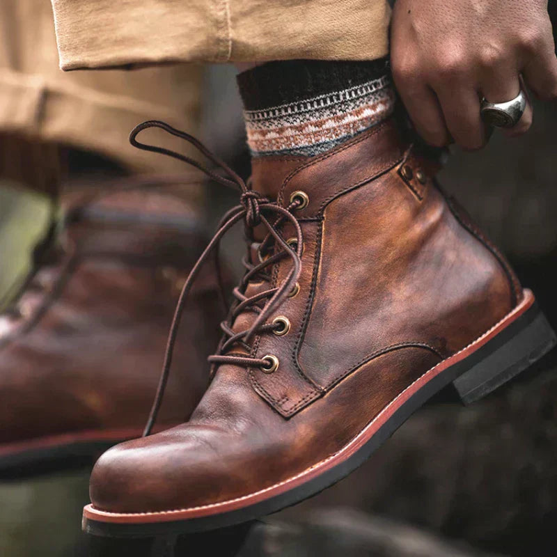 Fanum | Men's Retro Round Toe Boots