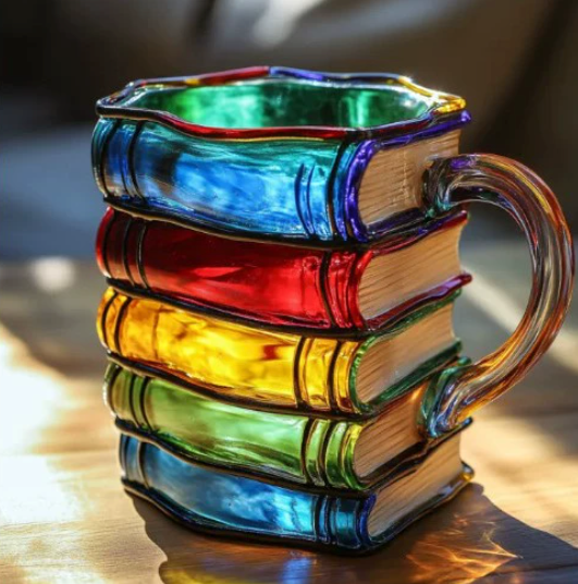 TALEVRA | COLORFUL BOOK STACK MUG