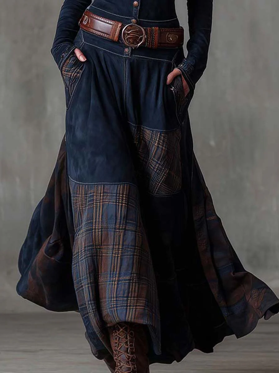 Isabelle | Suede maxi dress with belt