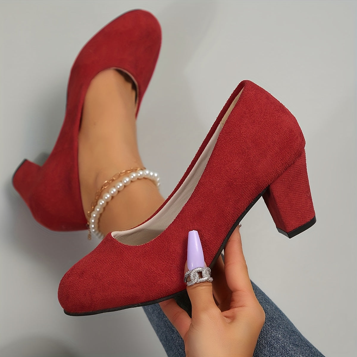 Laure - Wide Toe Pumps with Stable Heel for Pain-Free Comfort