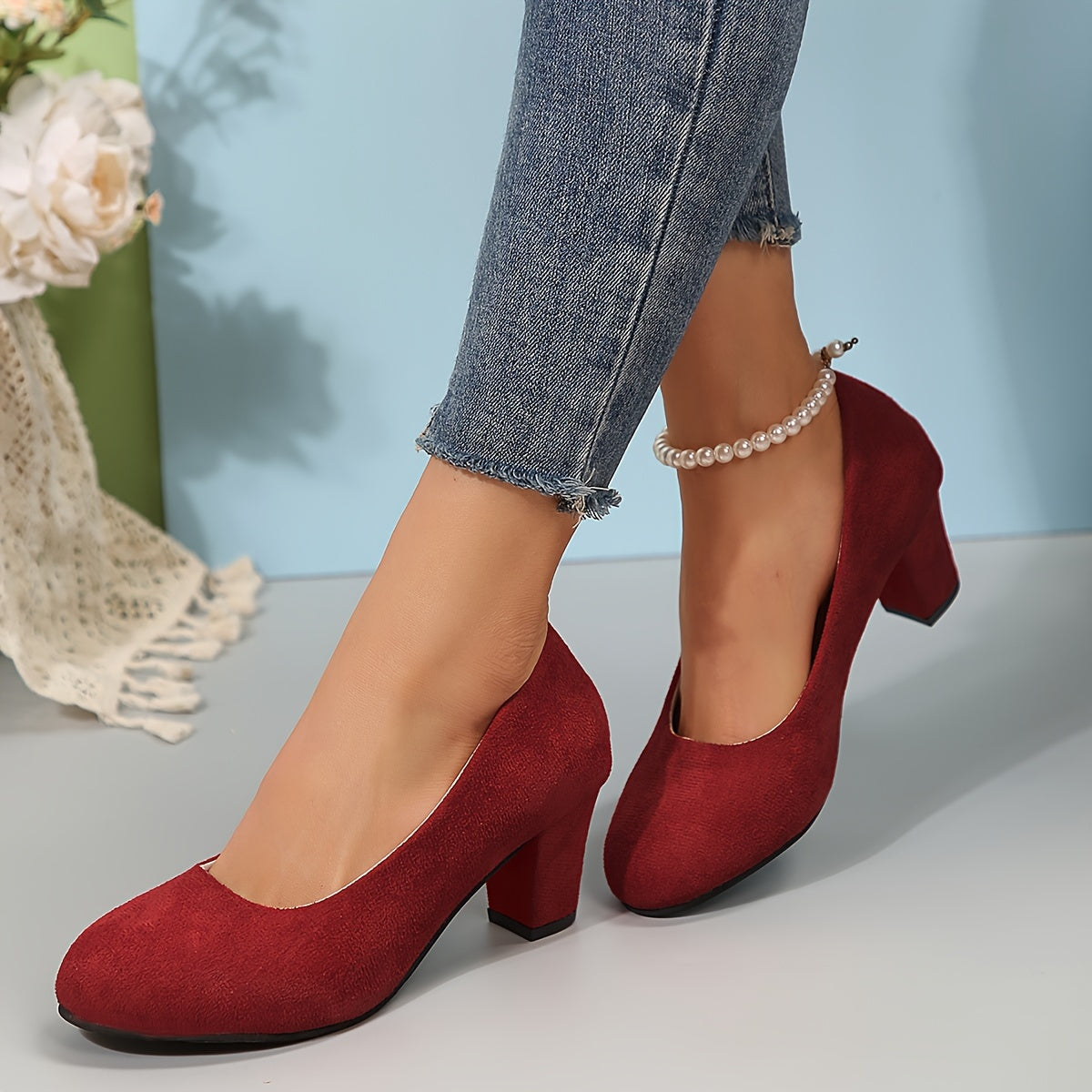 Laure - Wide Toe Pumps with Stable Heel for Pain-Free Comfort