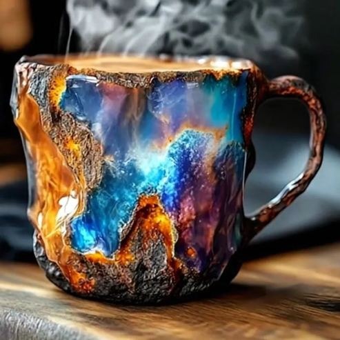 COSMOS | EMBER-BLUE GEODE COFFEE CUP