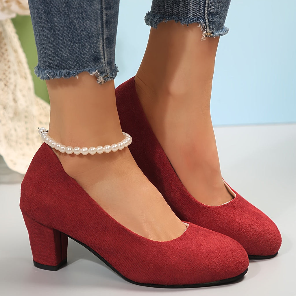 Laure - Wide Toe Pumps with Stable Heel for Pain-Free Comfort