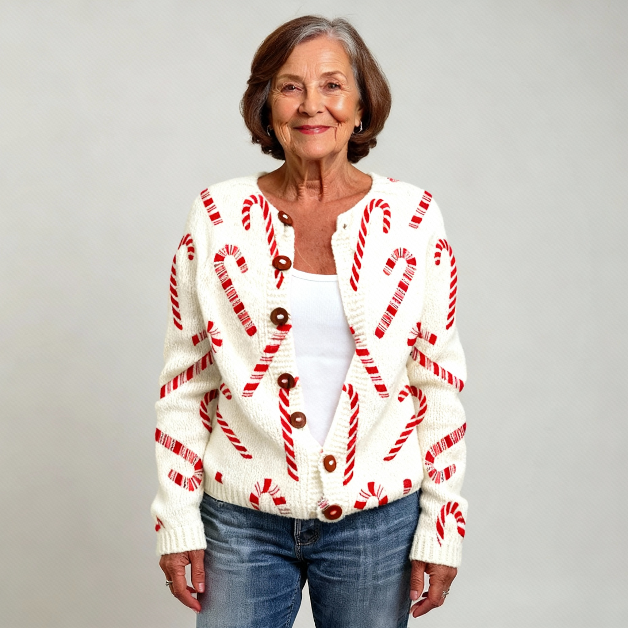 DEIRDRE| FESTIVE CANDY CARDIGAN