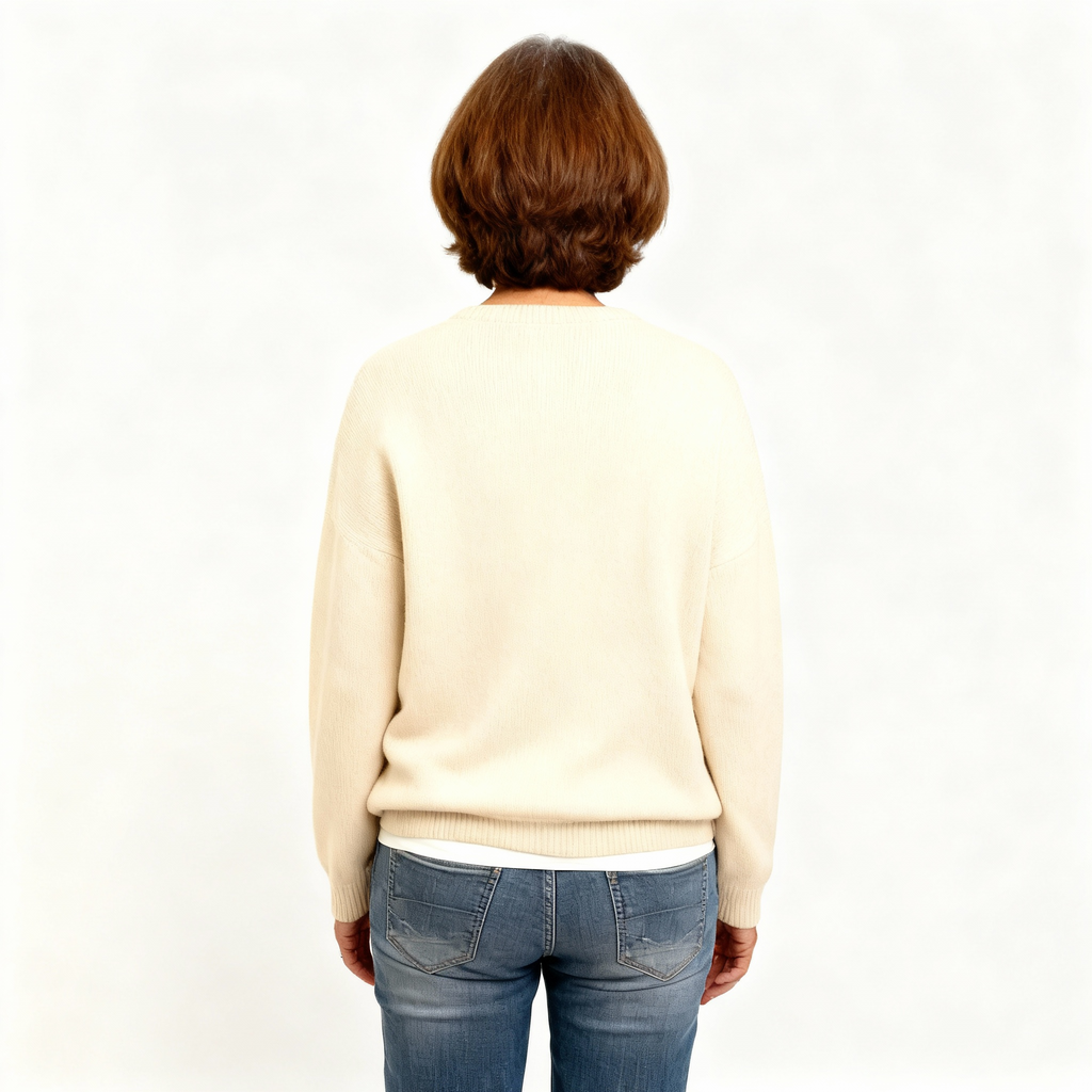 Casual Round Neck Santa Reindeer Vintage Sweatshirt for Women