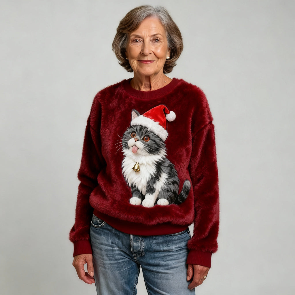 Christmas Flannel Hoodie for Women