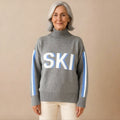 Retro Cashmere Turtleneck Ski Sweater