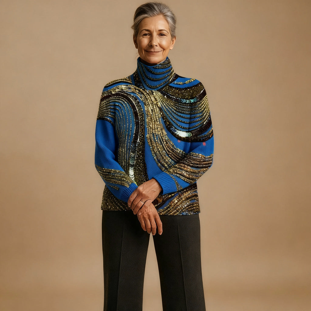 Ivy Christmas Knit Turtleneck Sweater
