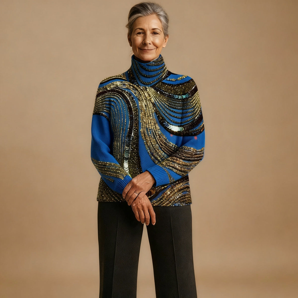 Ivy Christmas Knit Turtleneck Sweater