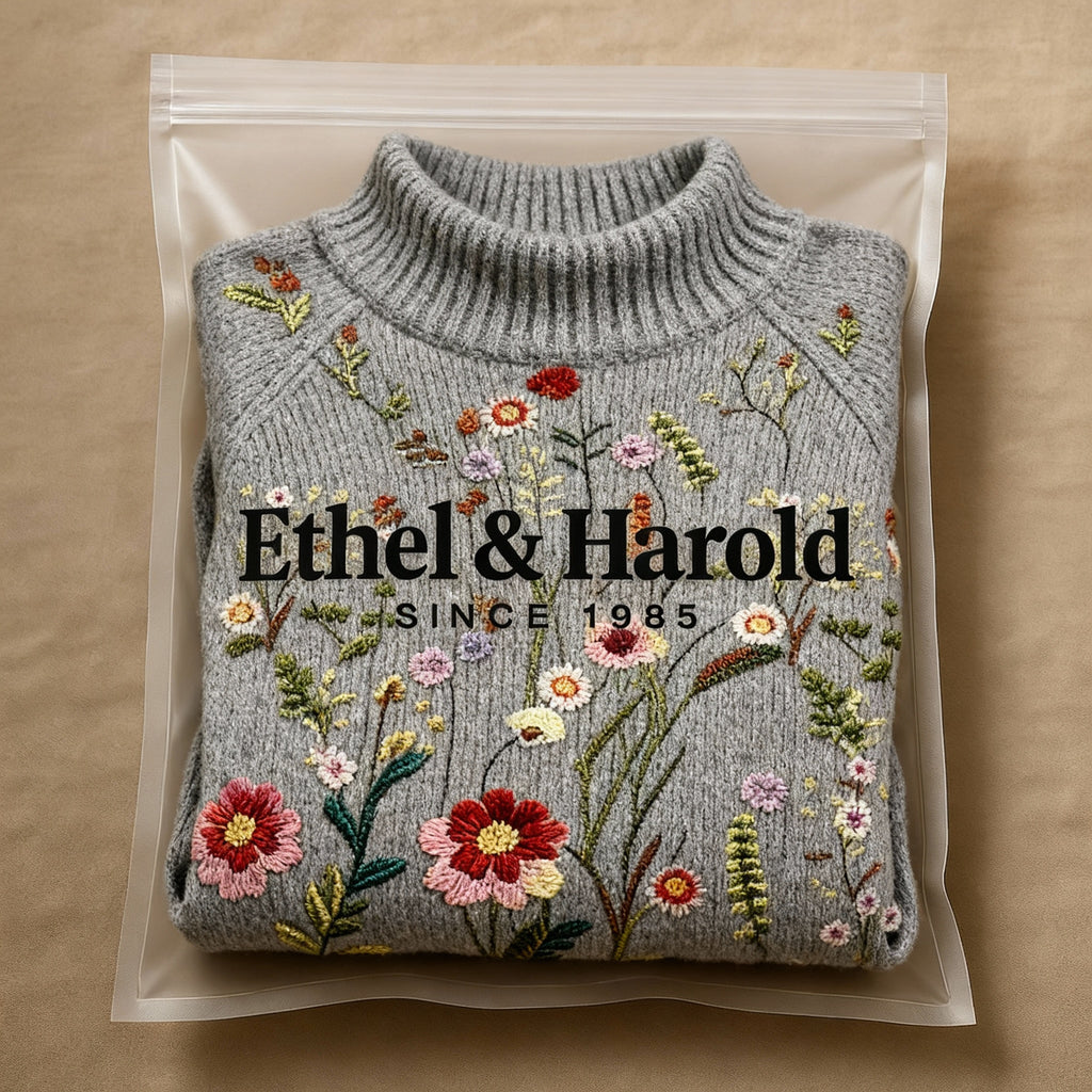 Classic Vintage Floral Knit Sweater
